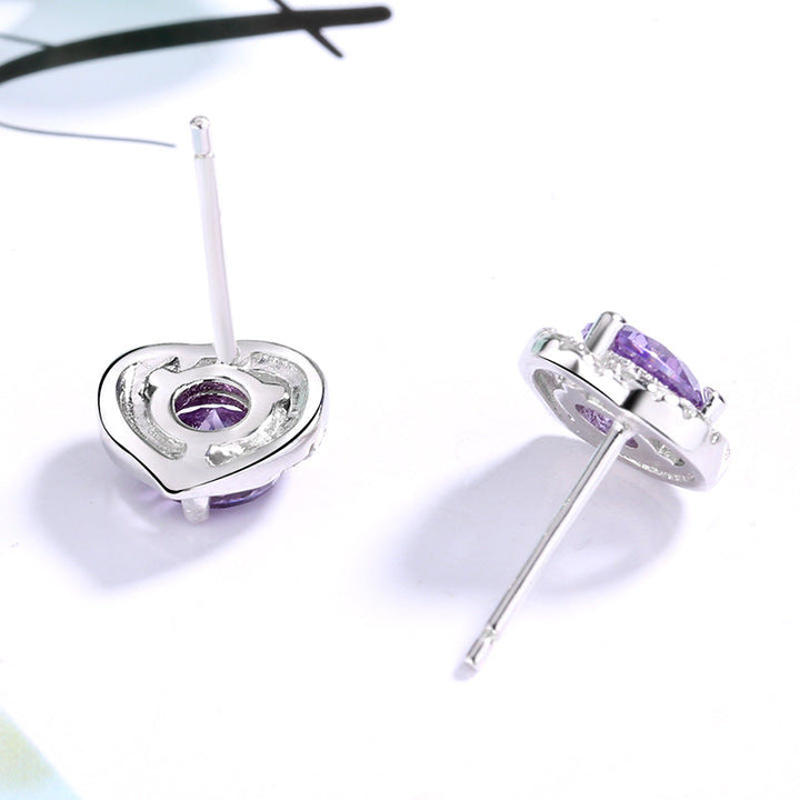 Women's earrings in heart-shaped design with sparkling zirconia Land Girl