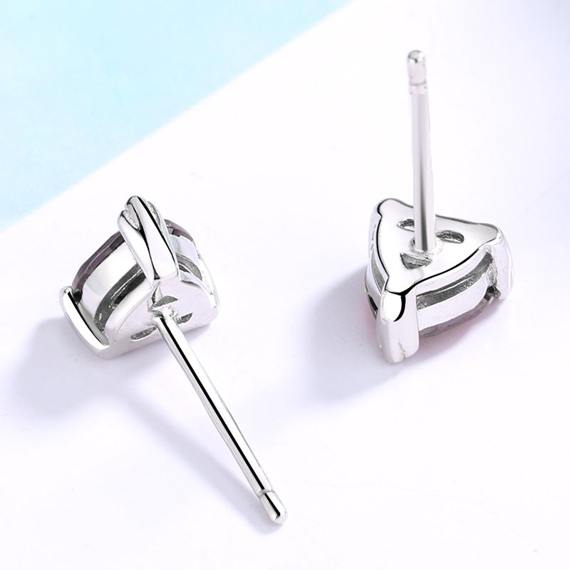 Women's earrings with sparkling heart accents made of high-quality stainless steel Land Girl