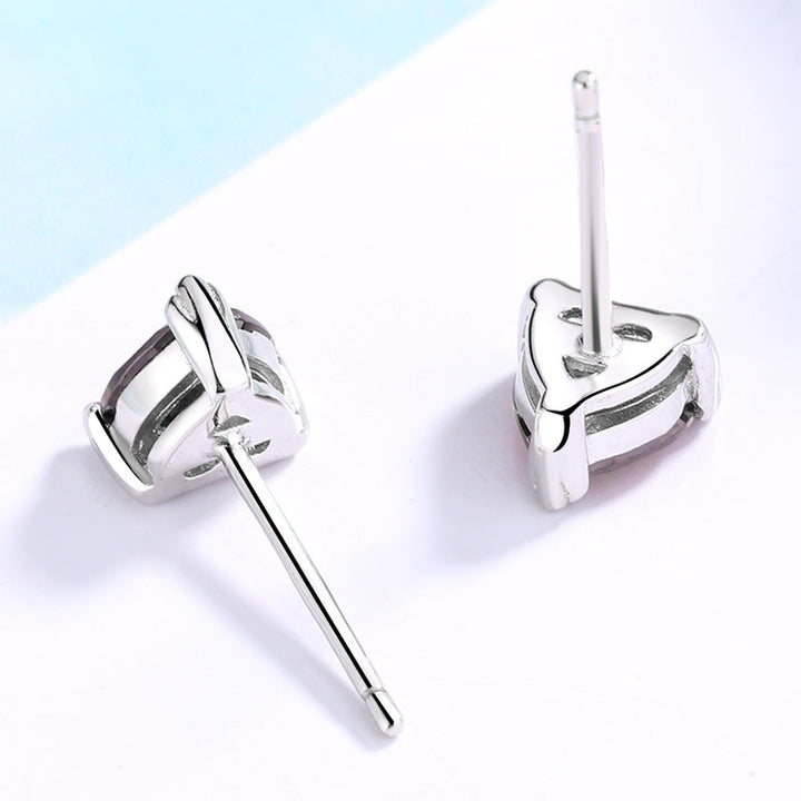 Women's earrings with sparkling heart accents made of high-quality stainless steel Land Girl