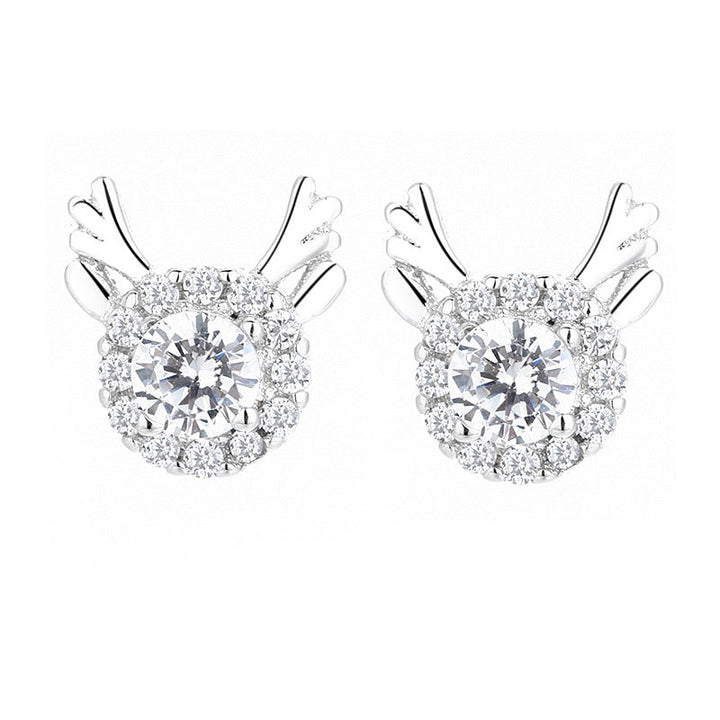 Women's earrings with sparkling crystals and playfully designed wings Land Girl