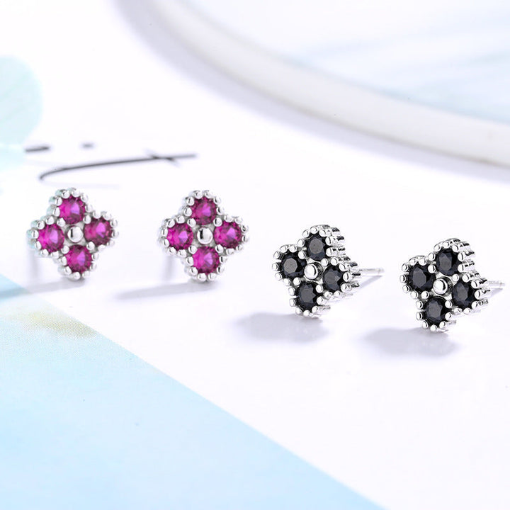 Women's earrings with multilayer floral design and sparkling zirconia Land Girl
