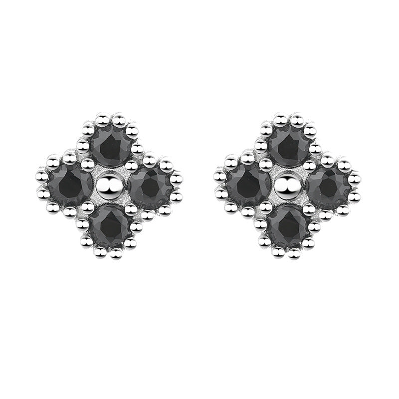 Women's earrings with multilayer floral design and sparkling zirconia Land Girl