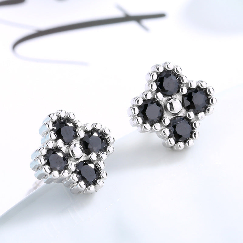 Women's earrings with multilayer floral design and sparkling zirconia Land Girl