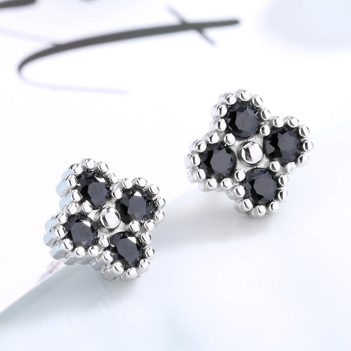 Women's earrings with multilayer floral design and sparkling zirconia Land Girl