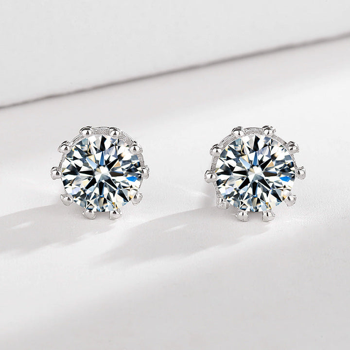Ladies earrings with sparkling zirconia in elegant wreath design Land Girl