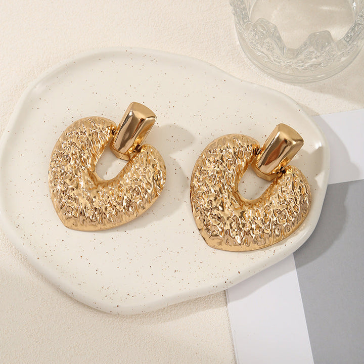 Ladies Hanging Earrings in Modern Rectangular Design Land Girl