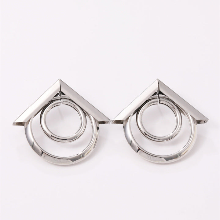 Women's Hanging Earrings with Elegant, Curved Ring Design Land Girl