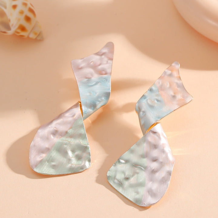 Ladies earrings in modern disc design Land Girl