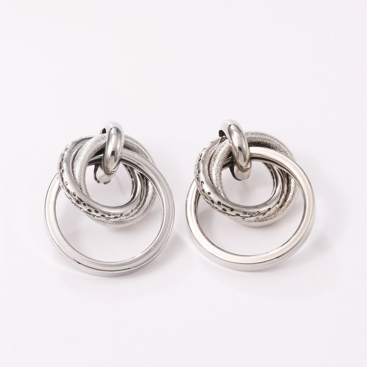 Women's Hanging Earrings with Elegant, Curved Ring Design Land Girl