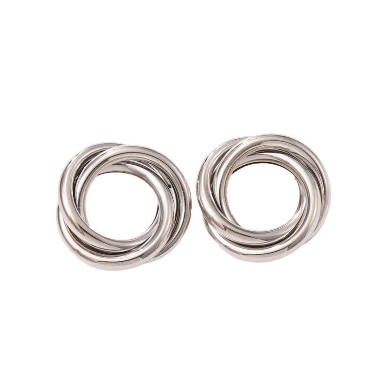Women's Hanging Earrings with Elegant, Curved Ring Design Land Girl