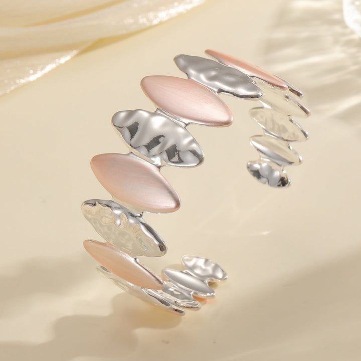 Women Open Bangle with Unique Textured Design Land Girl
