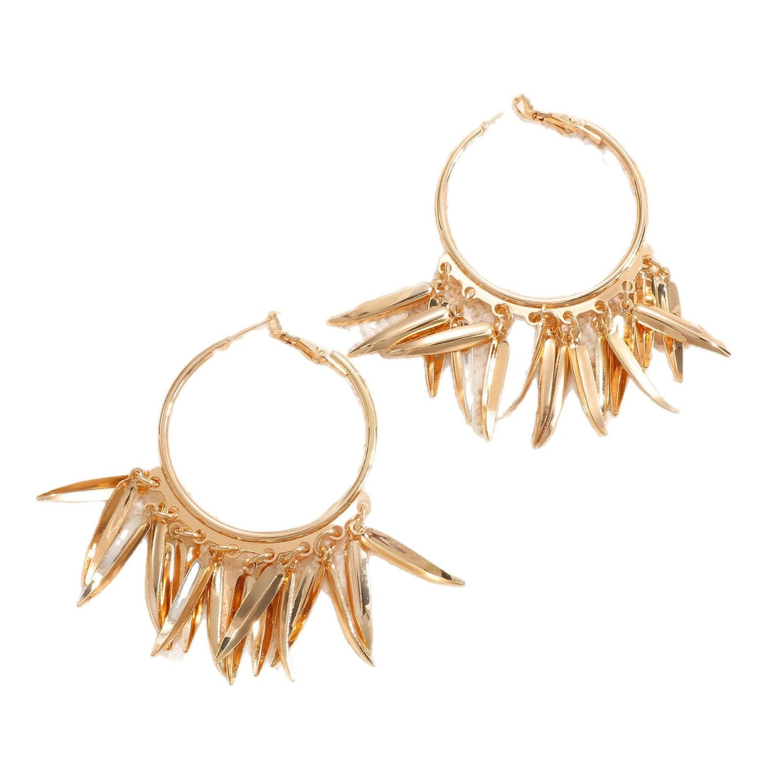 Women Hanging Earrings with Elegant Decorative Leaf Design Land Girl