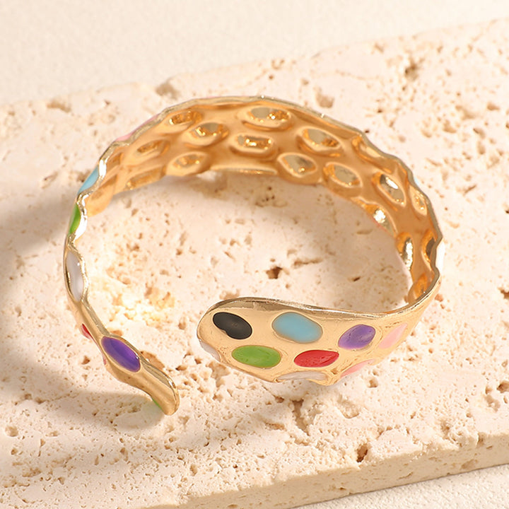 Ladies Open Bangle in Elegant Snake Design Land Girl