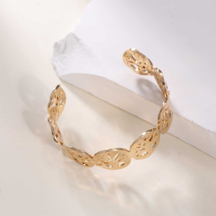 Women's Open Bangle in Modern Bamboo Design Land Girl