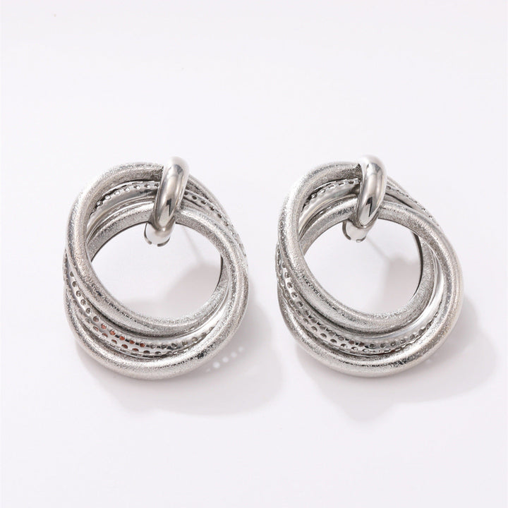 Women's Hanging Earrings with Elegant, Curved Ring Design Land Girl