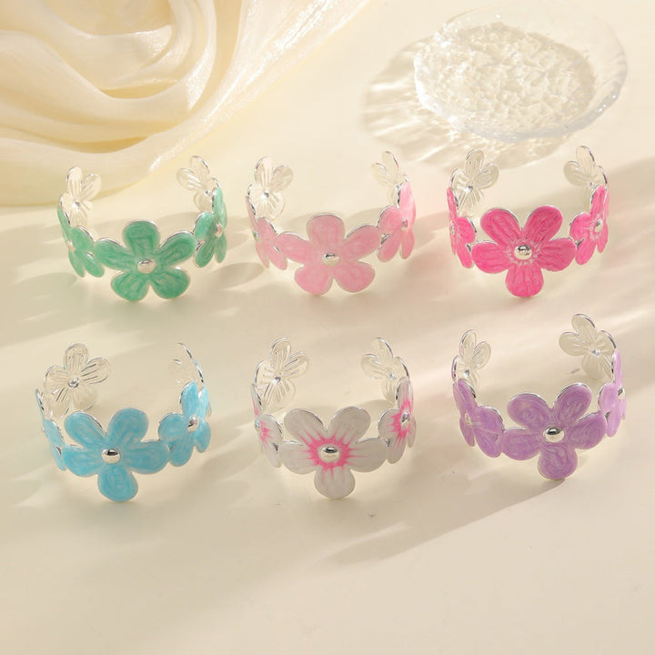 Women's bracelet made of high-quality metal with floral design Land Girl