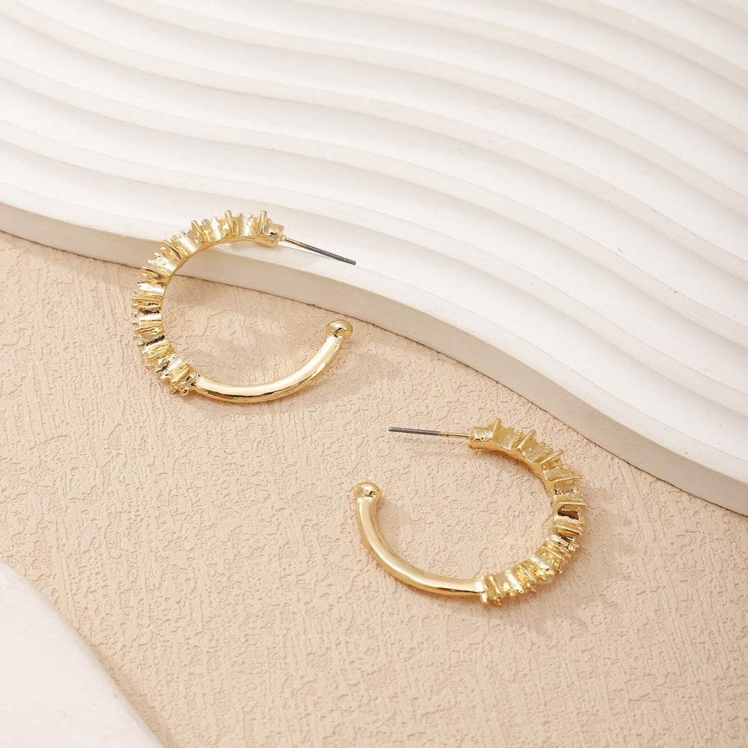 Ladies hoop earrings with intricate structures Land Girl