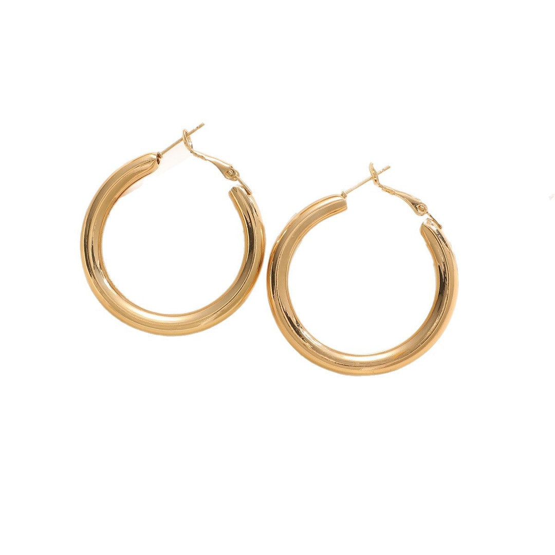 Women's hoop earrings made of high-quality stainless steel with elegant design Land Girl