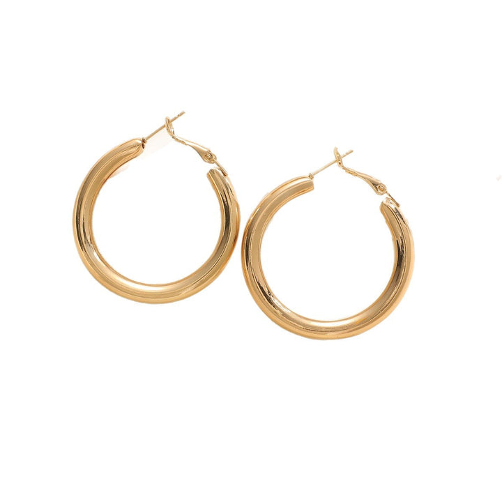 Women's hoop earrings made of high-quality stainless steel with elegant design Land Girl