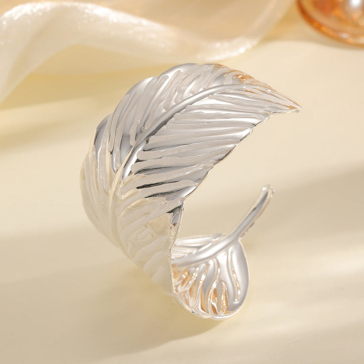 Ladies Open Cuff Bracelet in Tropical Leaf Design Land Girl