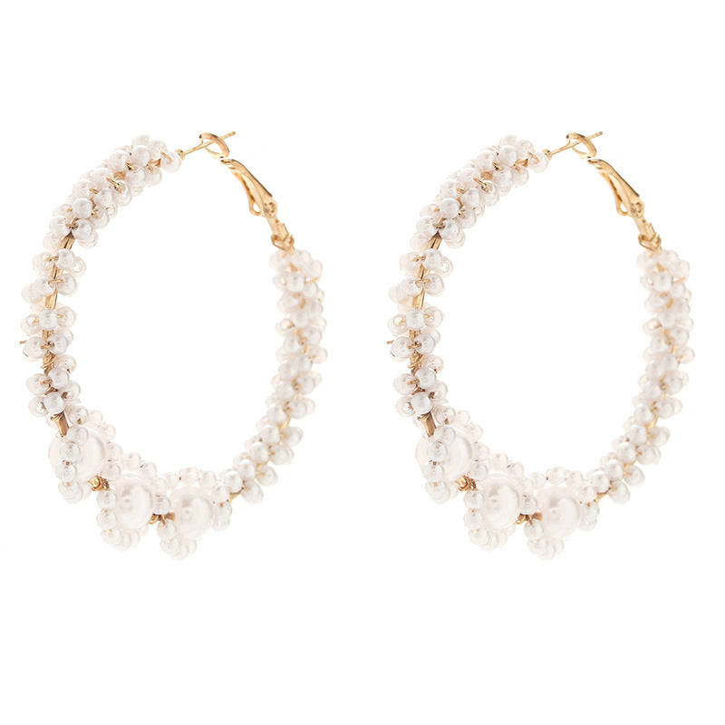 Women’s hoops with artistic pearl design Land Girl