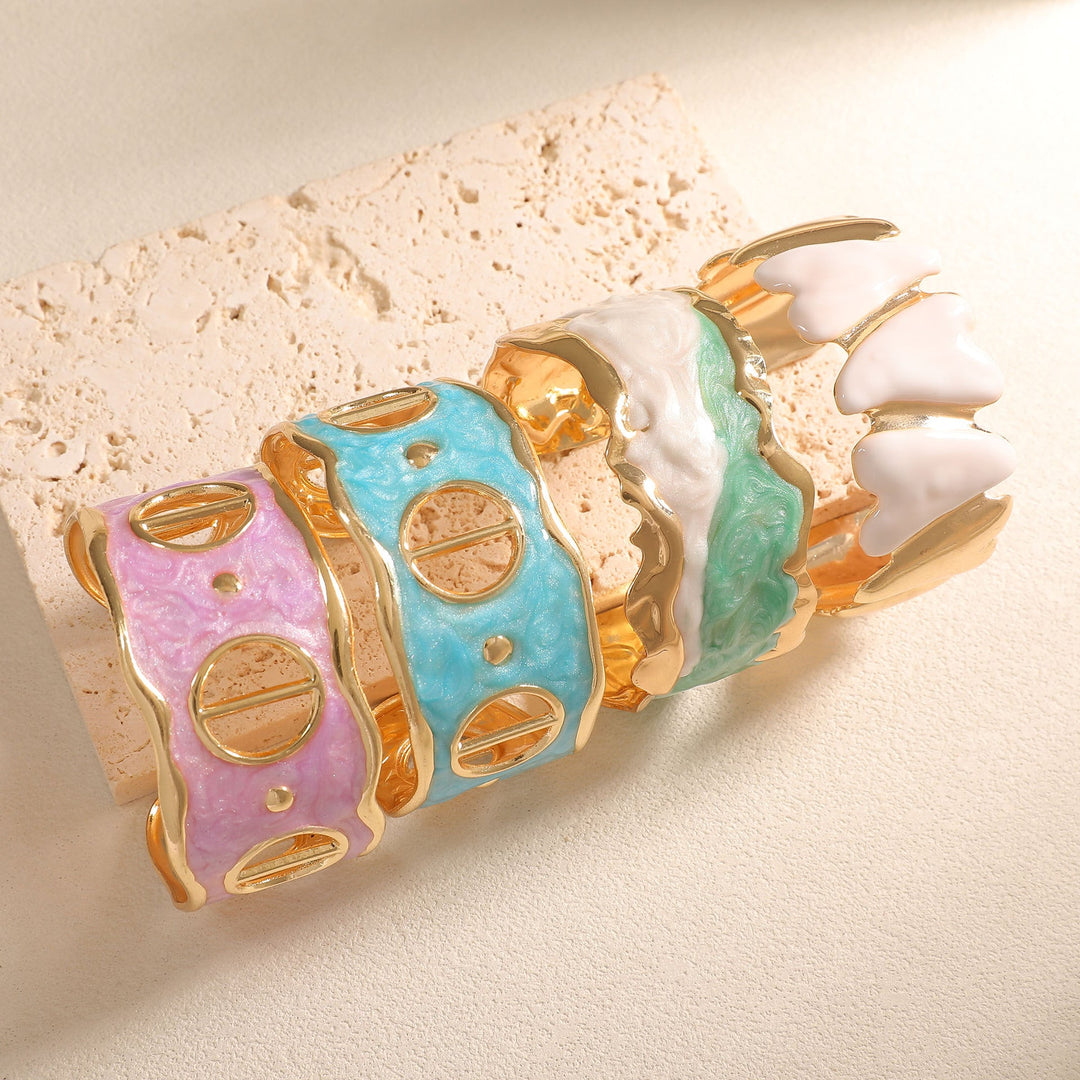 Women Open Cuff Bracelet with Artistic Snake Design Land Girl