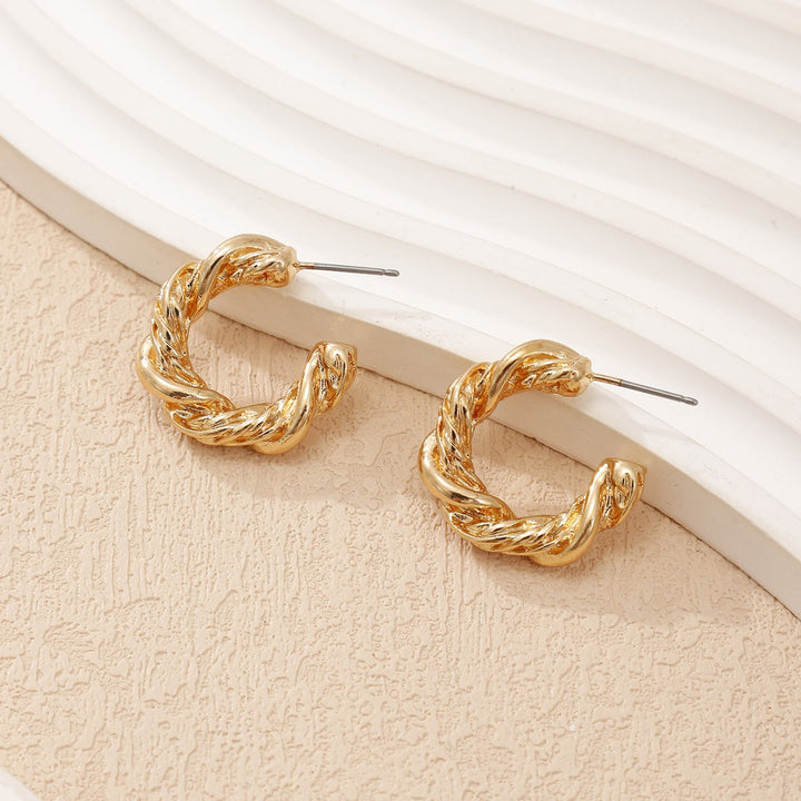 Women High-Quality Earrings with Braided Design Land Girl