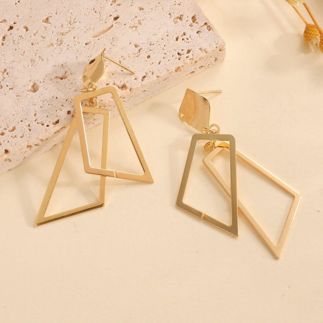 Women's Hanging Earrings in Modern Geometric Design Land Girl