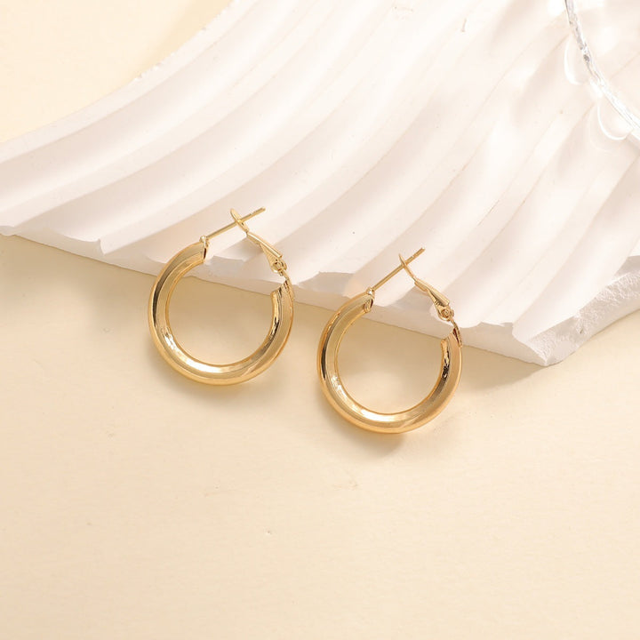 Women's hoop earrings made of high-quality stainless steel with elegant design Land Girl
