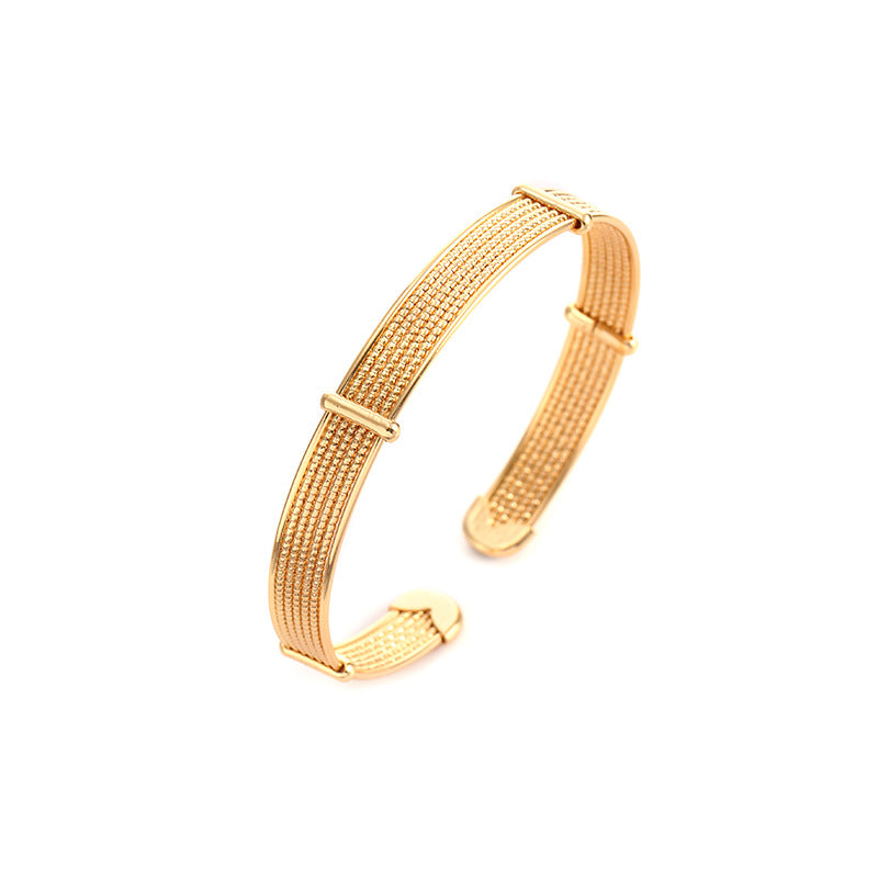 Ladies Open Bangle with Elegant Structure Design Land Girl