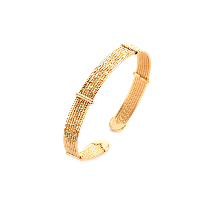 Ladies Open Bangle with Elegant Structure Design Land Girl