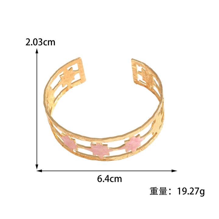 Women's Open Bangle with Elegant Leaf Design Land Girl