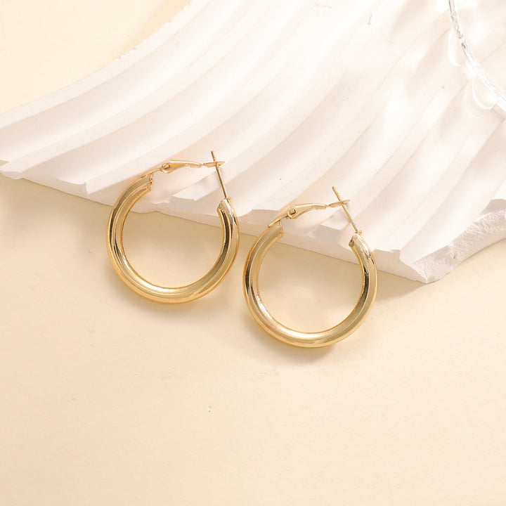 Women's hoop earrings made of high-quality stainless steel with elegant design Land Girl