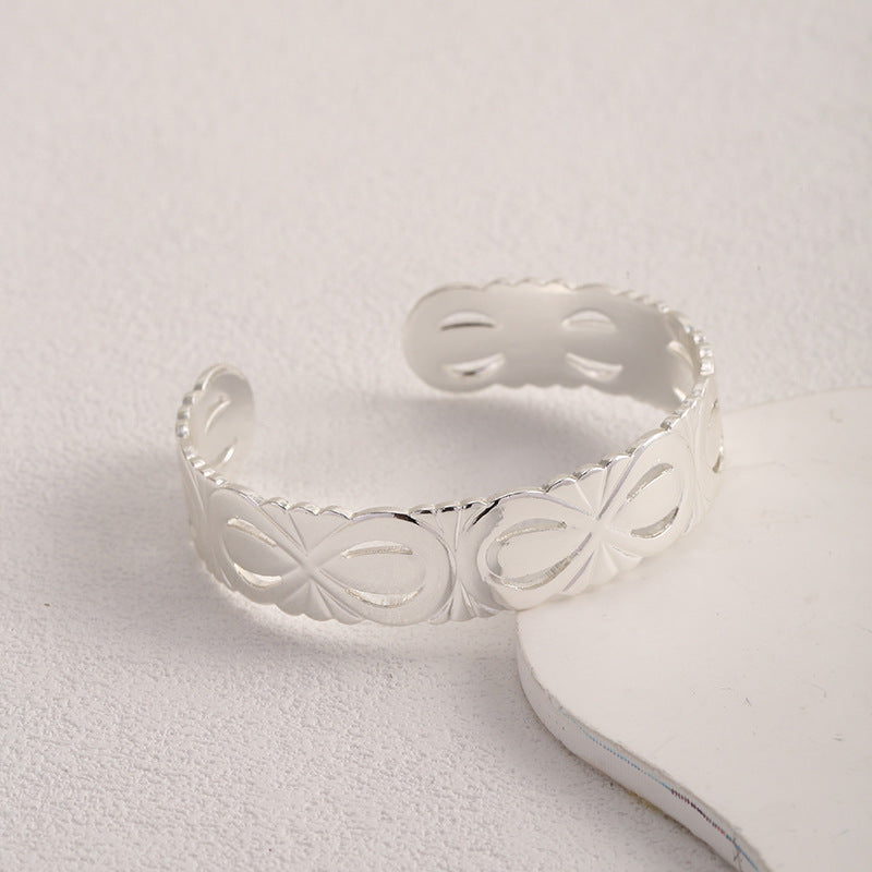 Ladies Open Bangle with Elegant Structure Design Land Girl
