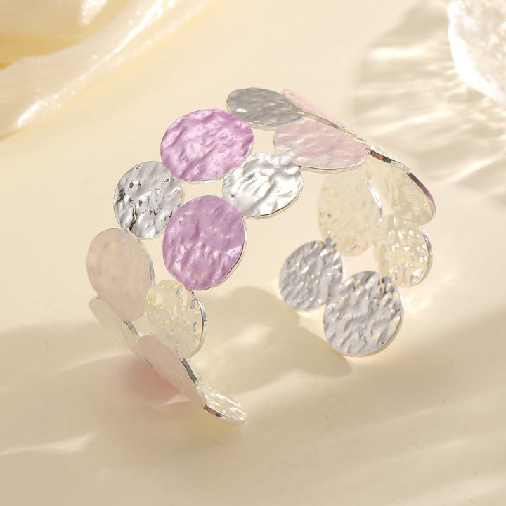 Ladies Open Bangle with Intricate Circle Design Land Girl