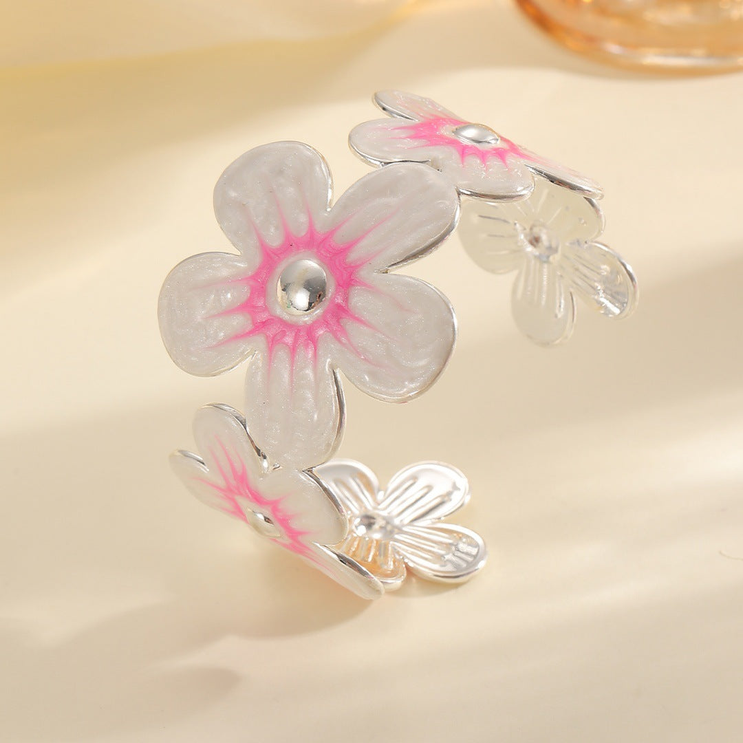 Women's bracelet made of high-quality metal with floral design Land Girl