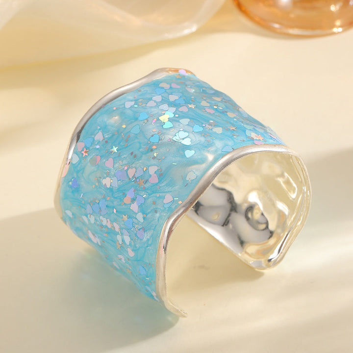 Women's Glittering Ring made of high-quality Epoxy Resin Land Girl