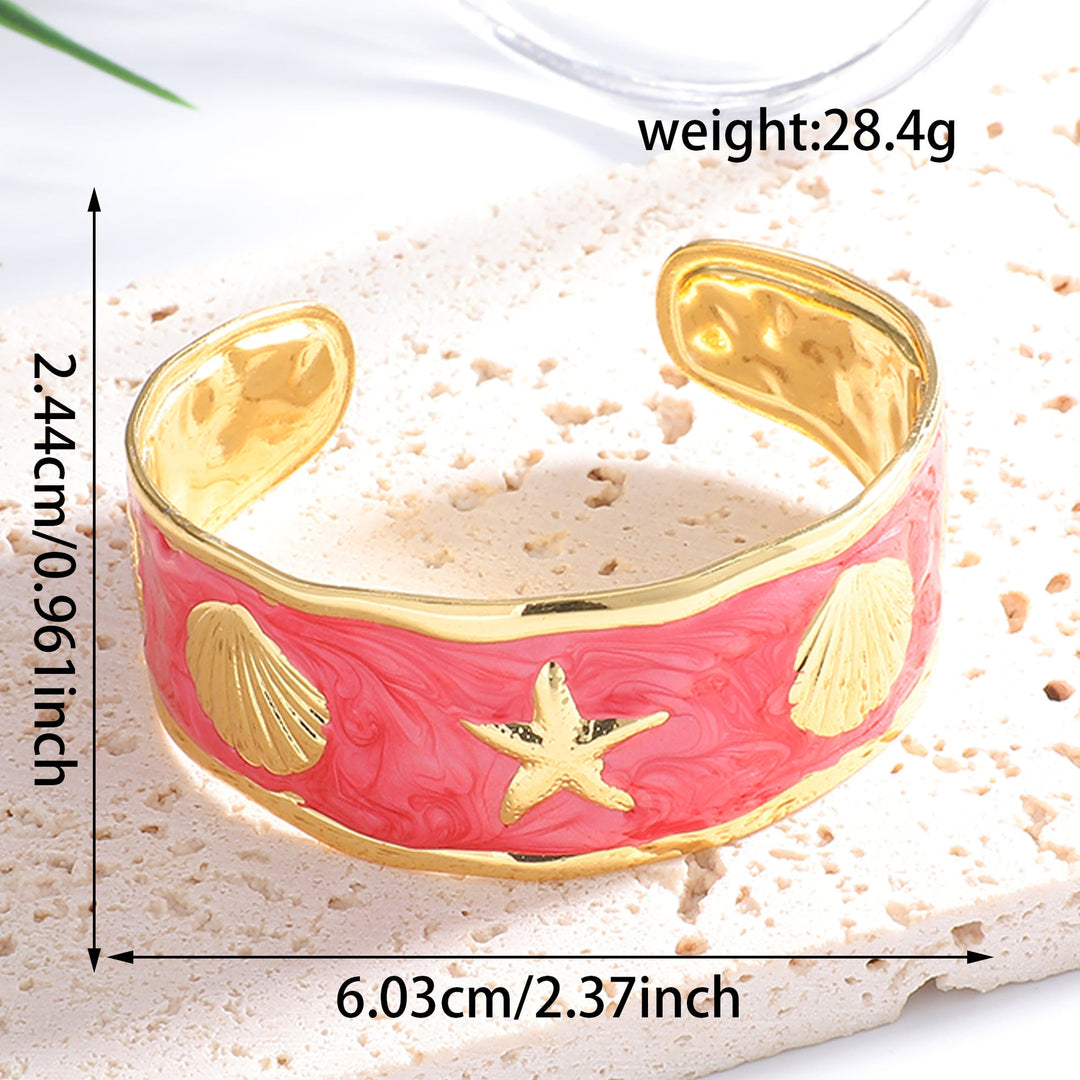 Women's Bangle with Maritime Shell and Starfish Design Land Girl