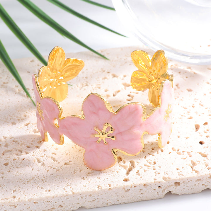 Ladies' bangle with floral motifs Land Girl
