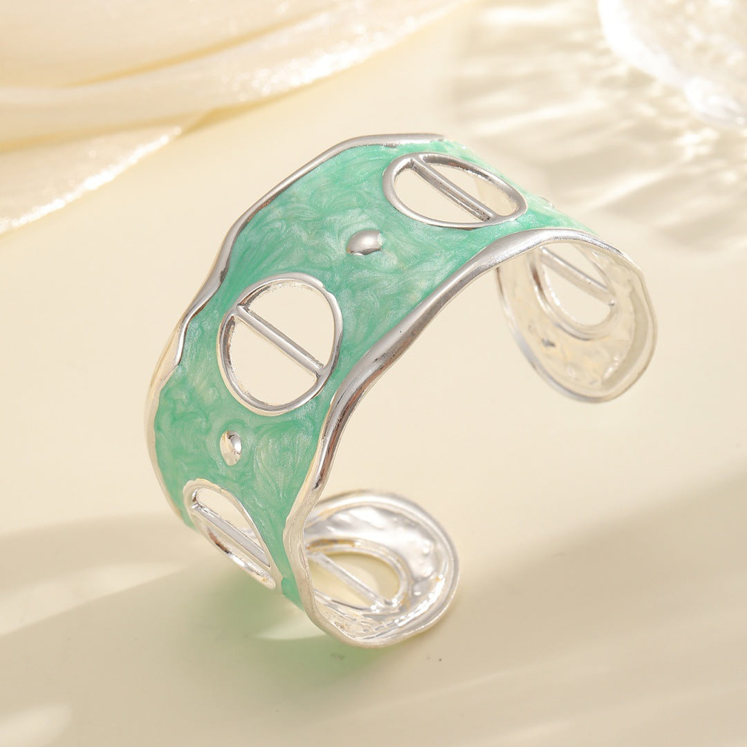 Women Open Bangle with Modern, Transparent Design Land Girl
