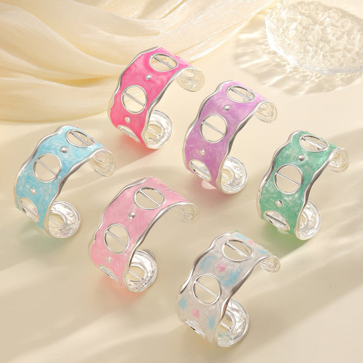 Women Open Bangle with Modern, Transparent Design Land Girl