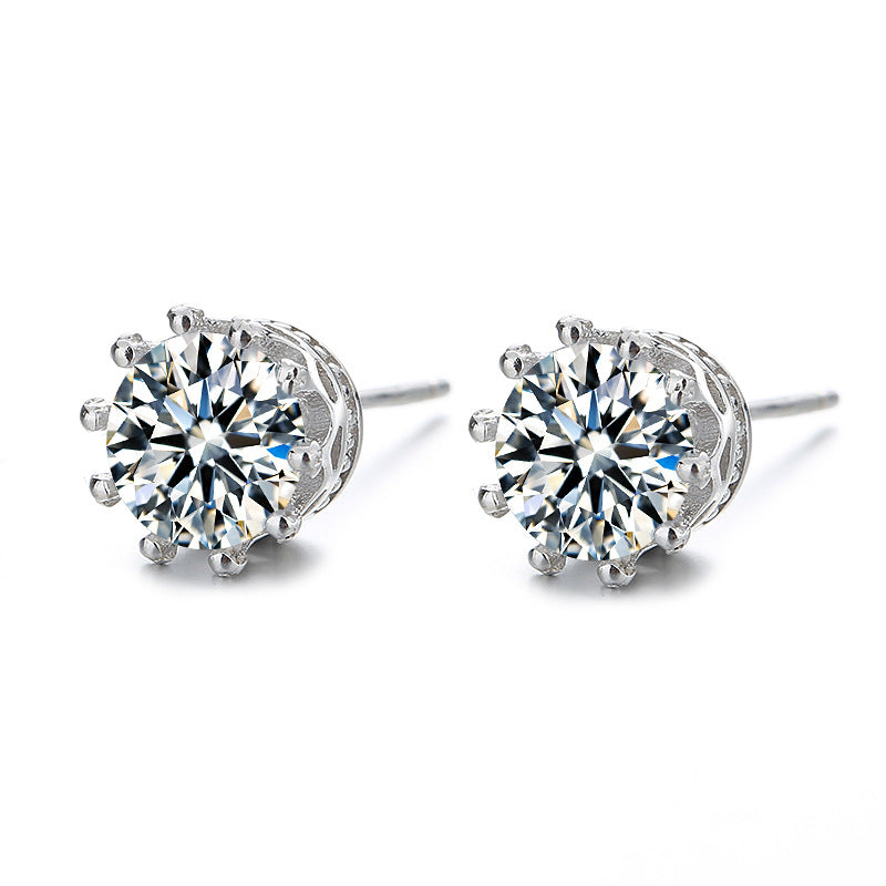 Ladies earrings with sparkling zirconia in elegant wreath design Land Girl