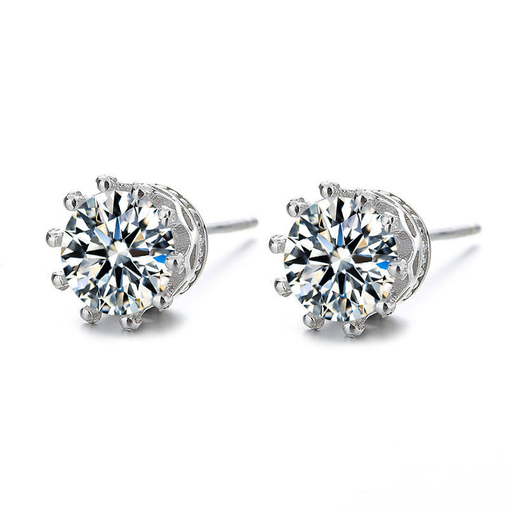 Ladies earrings with sparkling zirconia in elegant wreath design Land Girl