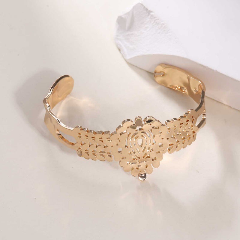 Women's Open Bangle in Modern Bamboo Design Land Girl