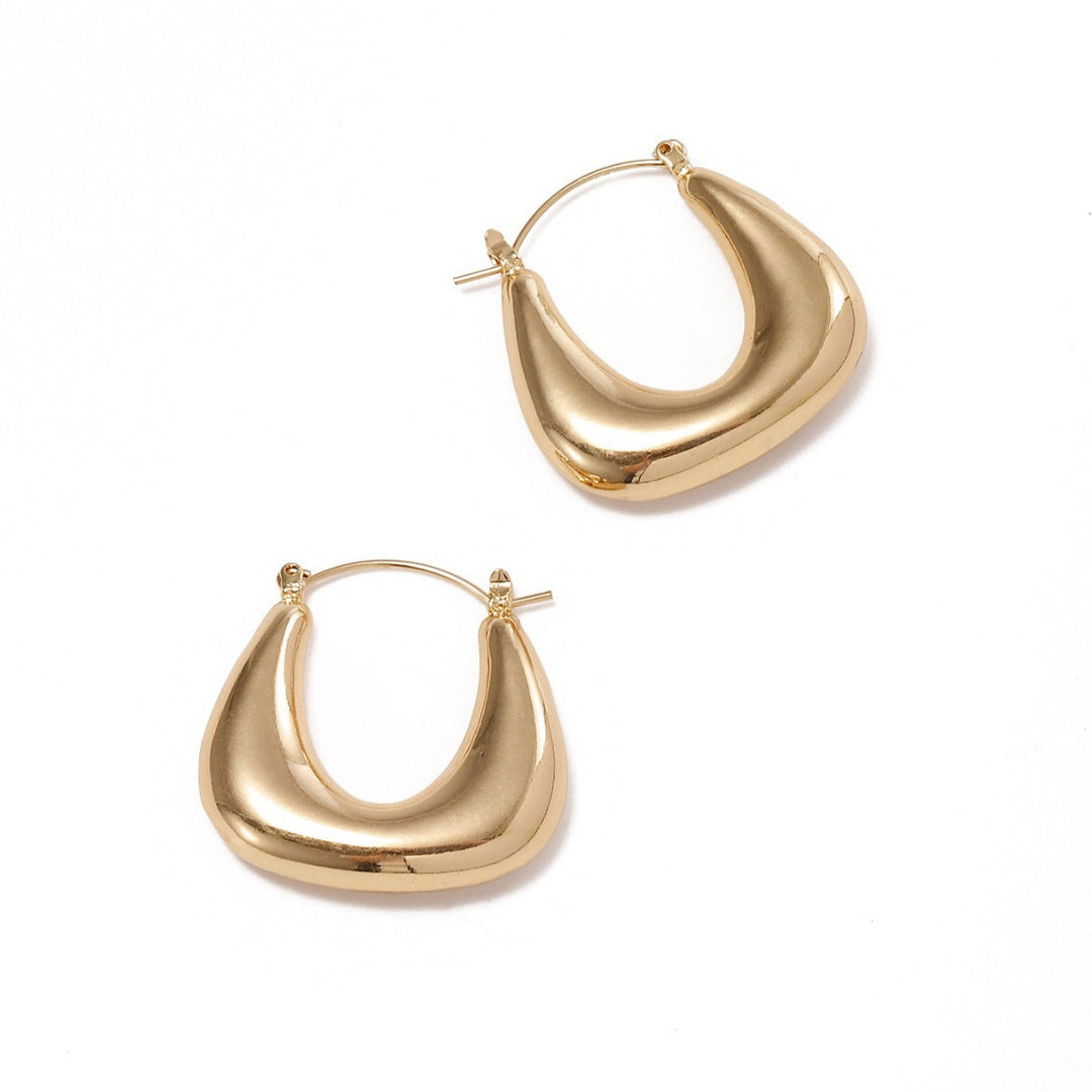 Ladies earrings in a modern, curved design Land Girl