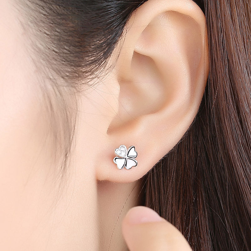 Ladies earrings in modern floral design Land Girl