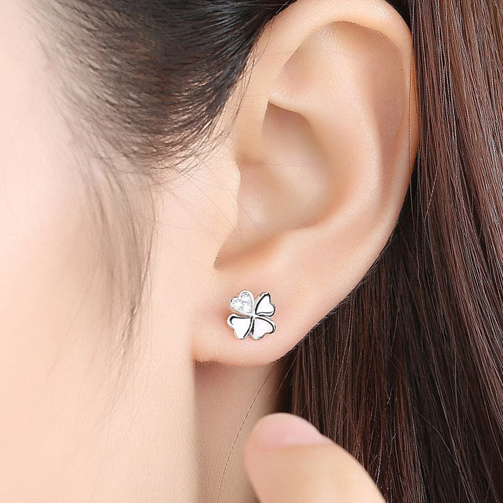 Ladies earrings in modern floral design Land Girl