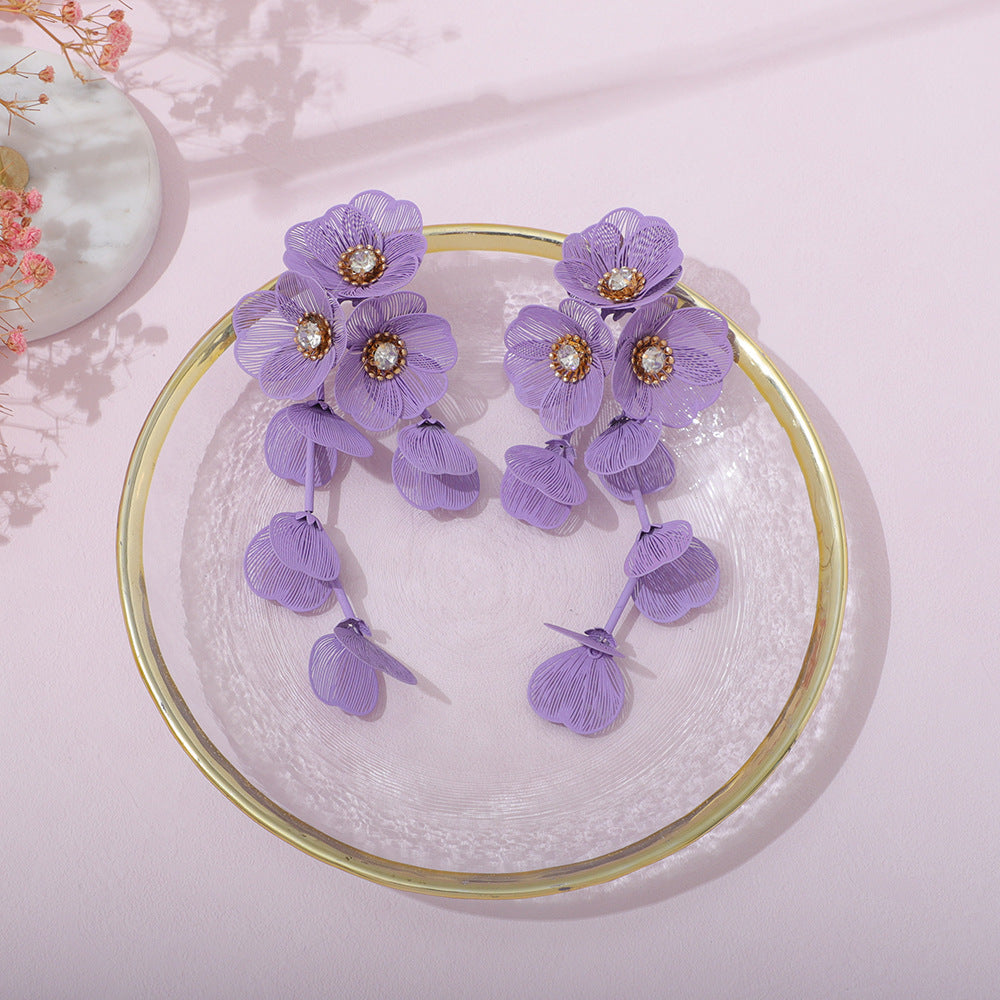 Ladies' earrings in elegant floral design Land Girl