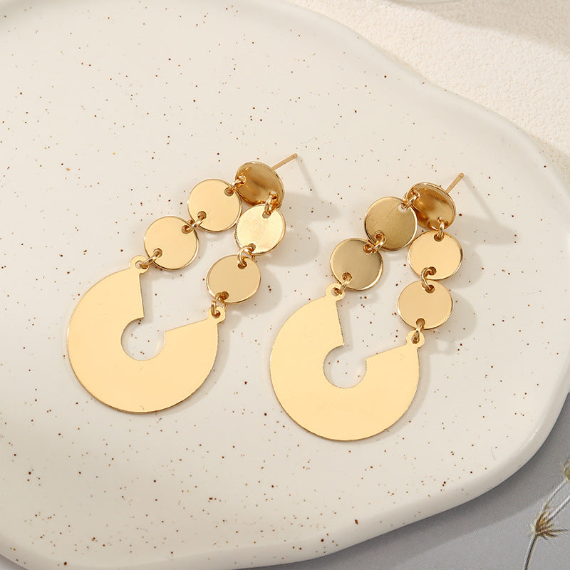 Women's elegant earrings with rustic, folded design Land Girl