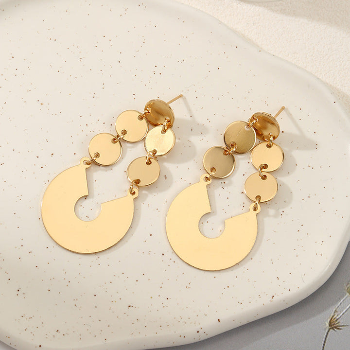 Women's elegant earrings with rustic, folded design Land Girl